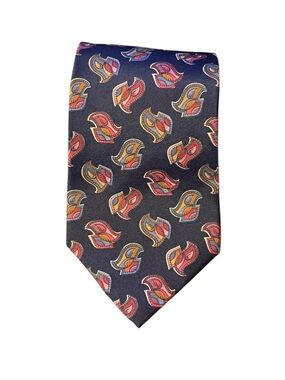 Christian Dior Monsieur Navy Blue Paisley Bird Necktie